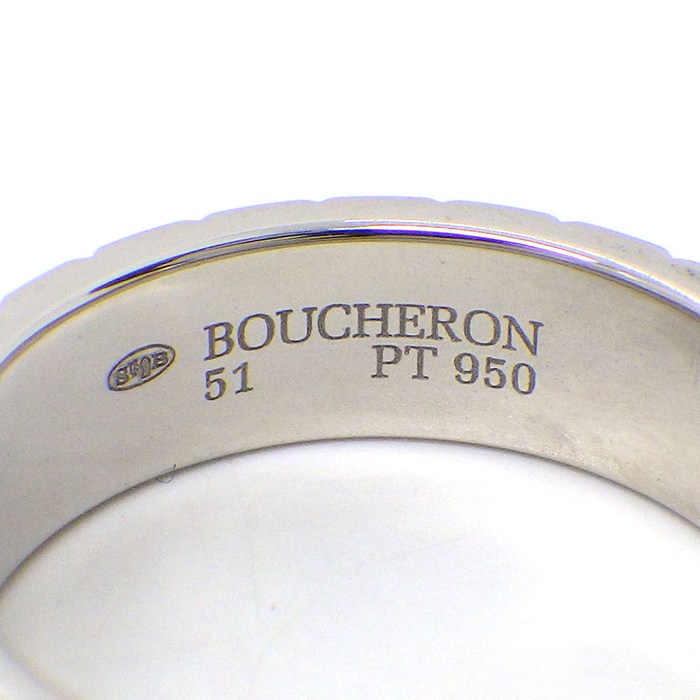 ブシュロン BOUCHERON リング キャトル クルドパリ ポワント ド ディアマン 2ロウ PT950 11号 / #51 【中古】