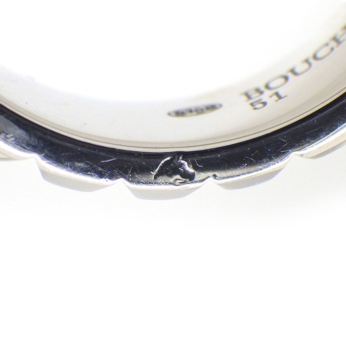 ブシュロン BOUCHERON リング キャトル クルドパリ ポワント ド ディアマン 2ロウ PT950 11号 / #51 【中古】