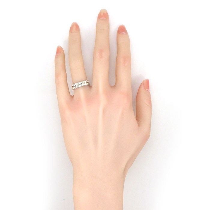 ブシュロン BOUCHERON リング キャトル クルドパリ ポワント ド ディアマン 2ロウ PT950 11号 / #51 【中古】