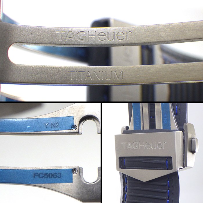 タグ・ホイヤー TAG Heuer 腕時計 カレラホイヤー02T トゥールビヨン ブルーエディション CAR5A8H.FC6448 日本限定50本 ブルー 文字盤 アリゲーター レザーベルト ラバー チタン 自動巻き 【箱・保付き】 【中古】