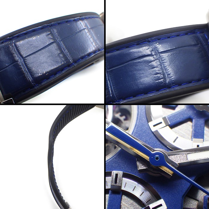 タグ・ホイヤー TAG Heuer 腕時計 カレラホイヤー02T トゥールビヨン ブルーエディション CAR5A8H.FC6448 日本限定50本 ブルー 文字盤 アリゲーター レザーベルト ラバー チタン 自動巻き 【箱・保付き】 【中古】