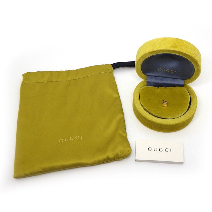 グッチ GUCCI ピアス インターロッキング G ロゴ スクエア K18YG 【中古】
