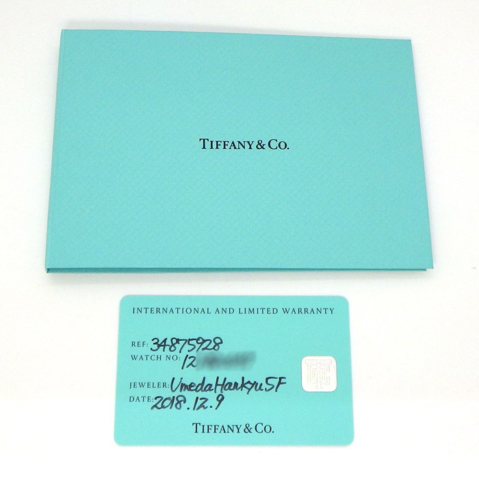 ティファニー Tiffany & Co. 腕時計 アトラス 34875928 シルバー文字盤 ローマンインデックス レザーベルト SS クオーツアナログ 【中古】