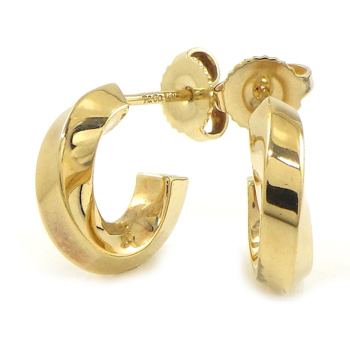 ティファニー Tiffany & Co. ピアス エッジ ナイフ フープ K18YG 