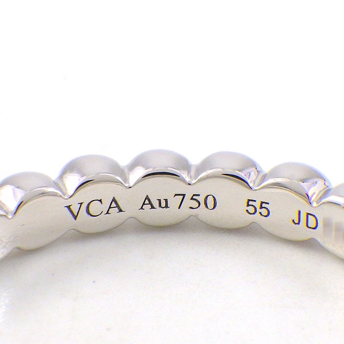ヴァンクリーフ＆アーペル Van Cleef & Arpels リング ペルレ ゴールドパール ミディアムモデル VCARN9PC00 K18WG 14.5号 / #55 【中古】