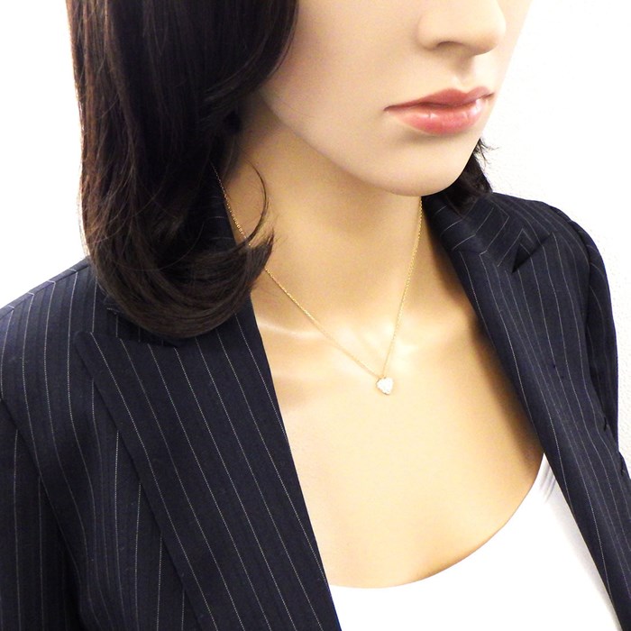 カルティエ Cartier】ネックレス ハート モチーフ パヴェ