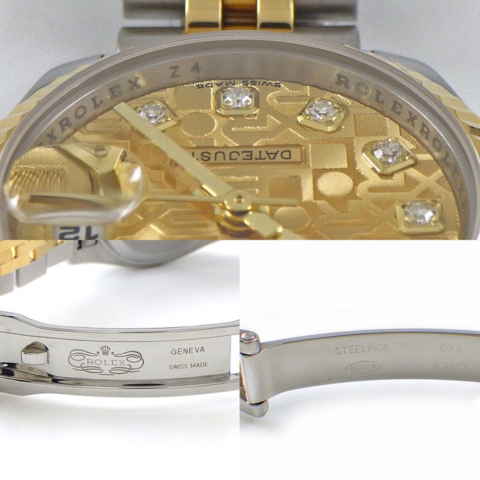 ロレックス Rolex 腕時計 デイトジャスト 179173G ルーレット刻印 ランダムシリアル 10ポイント ダイヤインデックス イエローゴールド コンピューター文字盤 フルーテッドベゼル ジュビリーブレス K18YG SS 自動巻き 【中古】 ROLEX - ロレックス Rolex 腕時計 デイトジャスト 179173G ルーレット