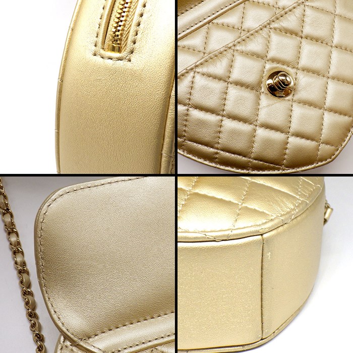 シャネル CHANEL ショルダーバッグ AS3191 ハート マトラッセ ラムスキン (羊皮) ゴールド金具 【中古】