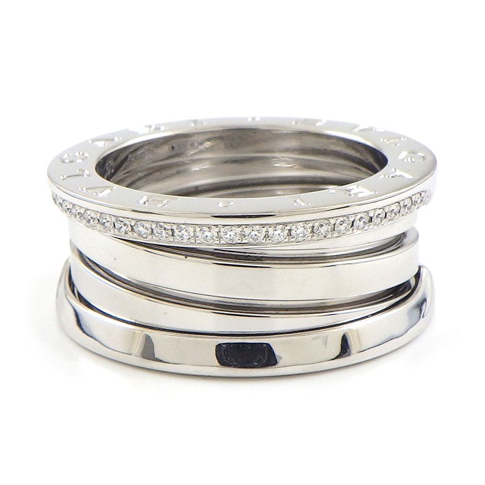 ブルガリ B-zero1 Au750 ダイヤモンドリング 12号 Bvlgari B.Zero1 Au750 18K Yellow Gold Full Diamond Ring #52