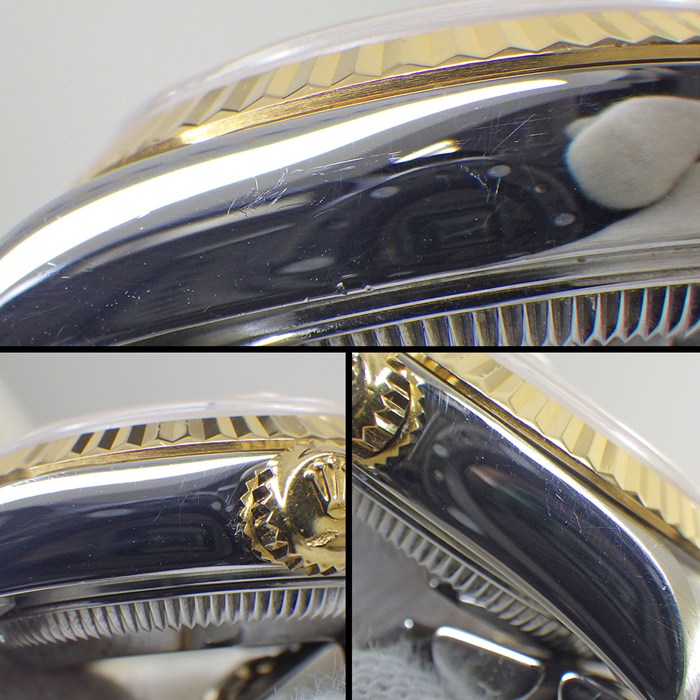 ロレックス Rolex 腕時計 デイトジャスト 79173G A番 1998-1999年製 10ポイント ダイヤインデックス サンレイ シャンパンカラー文字盤 フルーテッドベゼル ジュビリーブレス K18YG SS 自動巻き 【OH済み】 【中古】