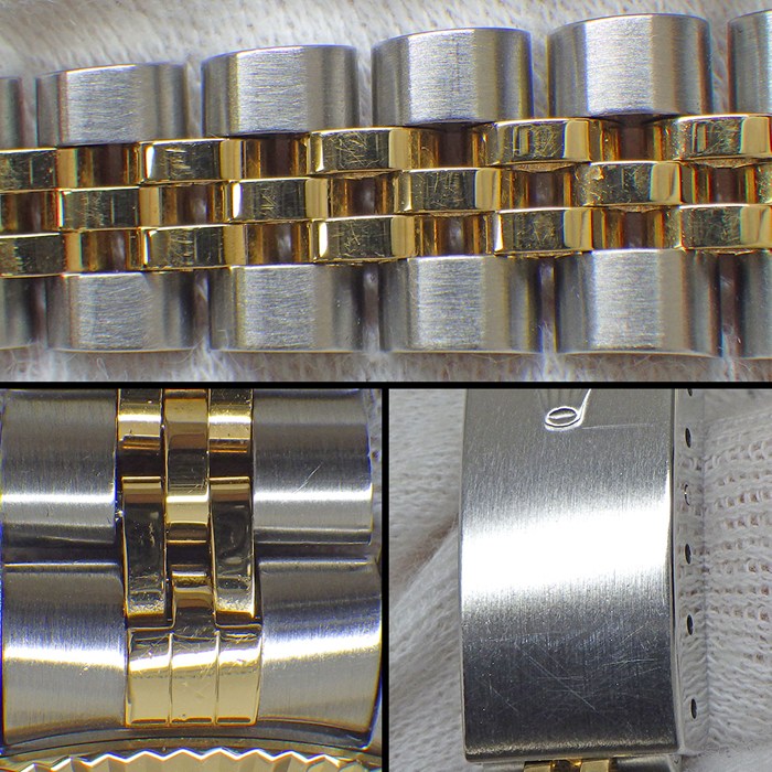 ロレックス Rolex 腕時計 デイトジャスト 79173G A番 1998-1999年製 10ポイント ダイヤインデックス サンレイ シャンパンカラー文字盤 フルーテッドベゼル ジュビリーブレス K18YG SS 自動巻き 【OH済み】 【中古】