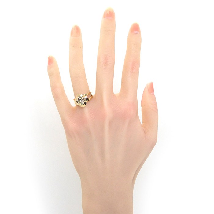 カシケイ KASHIKEY リング アンフォゲッタブル モティーフ ダブルリング パヴェ ダイヤモンド 計0.40ct K18PG 12号 / 52 【中古】
