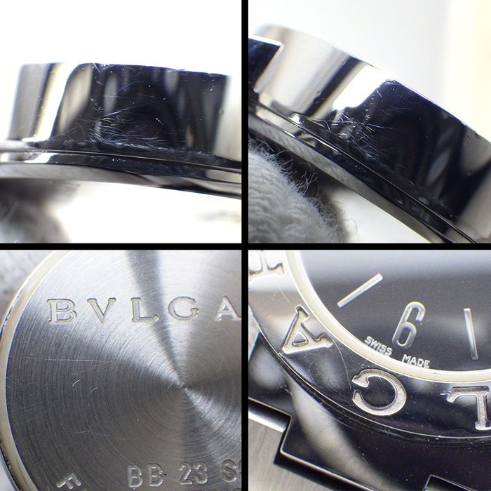 ブルガリ BVLGARI 腕時計 ブルガリブルガリ BB23SS ブラック文字盤 デイト SS クオーツアナログ 【箱・保付き】 【中古】