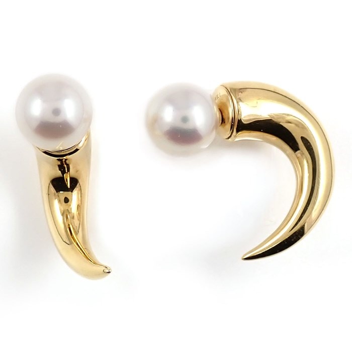 タサキ 田崎真珠 TASAKI ピアス デインジャー ホーン E-3658-18KYG 角 