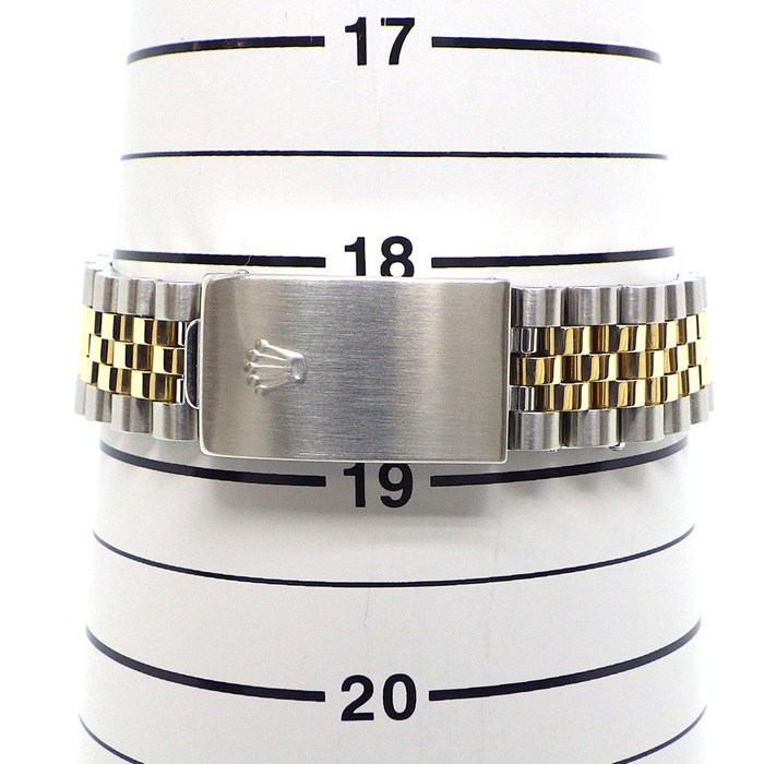 ロレックス Rolex 腕時計 デイトジャスト 16233 P番 2000年製 ブラック コンピューター文字盤 彫コン ローマンインデックス デイト K18YG SS 自動巻き 【中古】