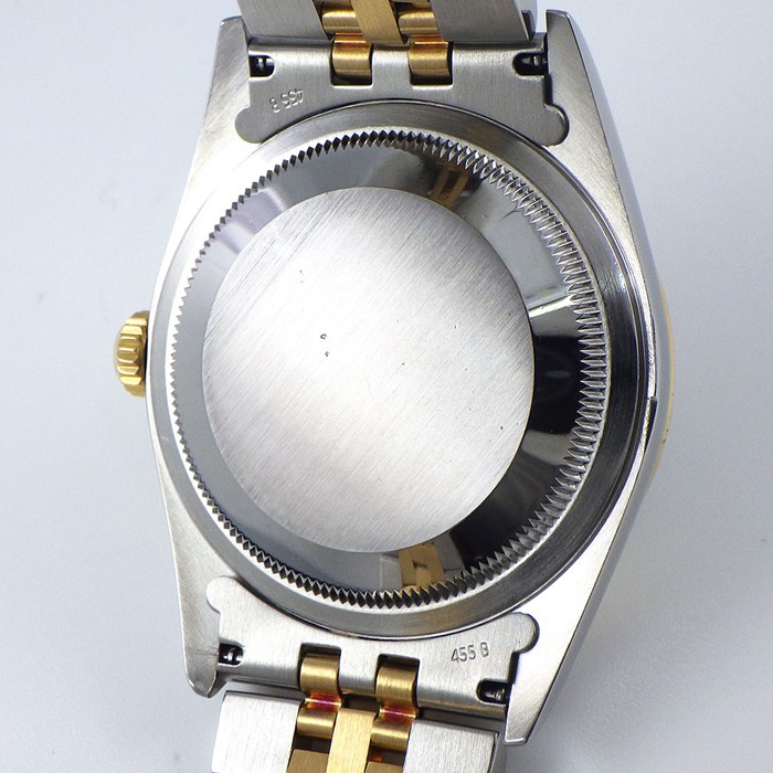 ロレックス Rolex 腕時計 デイトジャスト 16233 P番 2000年製 ブラック コンピューター文字盤 彫コン ローマンインデックス デイト K18YG SS 自動巻き 【中古】