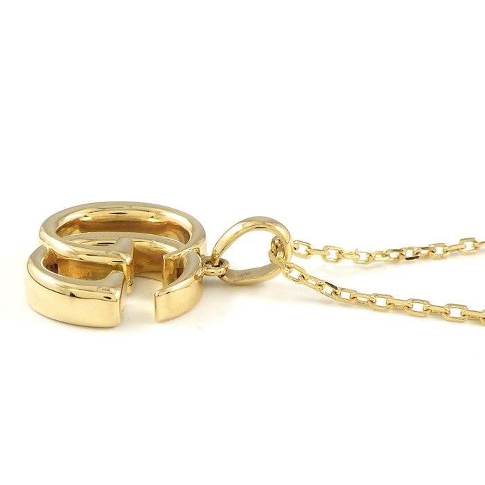 グッチ GUCCI ロングネックレス GG ロゴ K18YG 【中古】