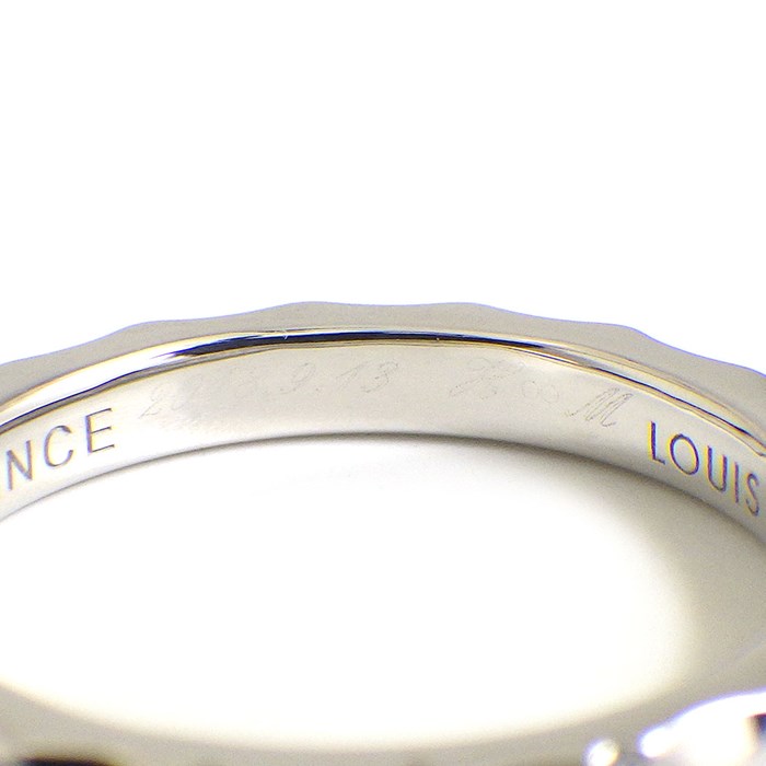 ルイ・ヴィトン LOUIS VUITTON リング アリアンス モノグラム アンフィニ Q9F95J 3ポイント プリンセスカット ダイヤモンド 計0.10ct K18WG 9号 / #49 【中古】