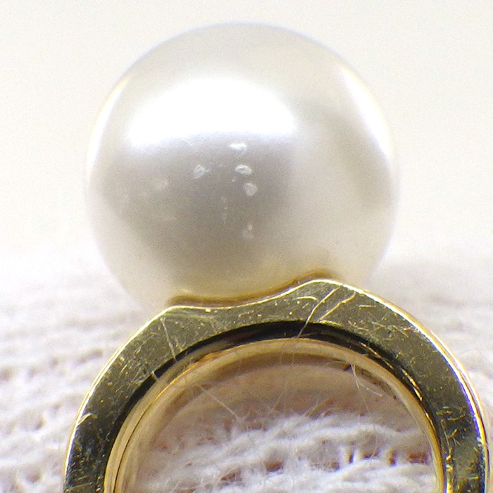 タサキ 田崎真珠 TASAKI ネックレス 2モチーフ ベビーリング パール 5.5mm珠 アメジスト K18YG 【中古】