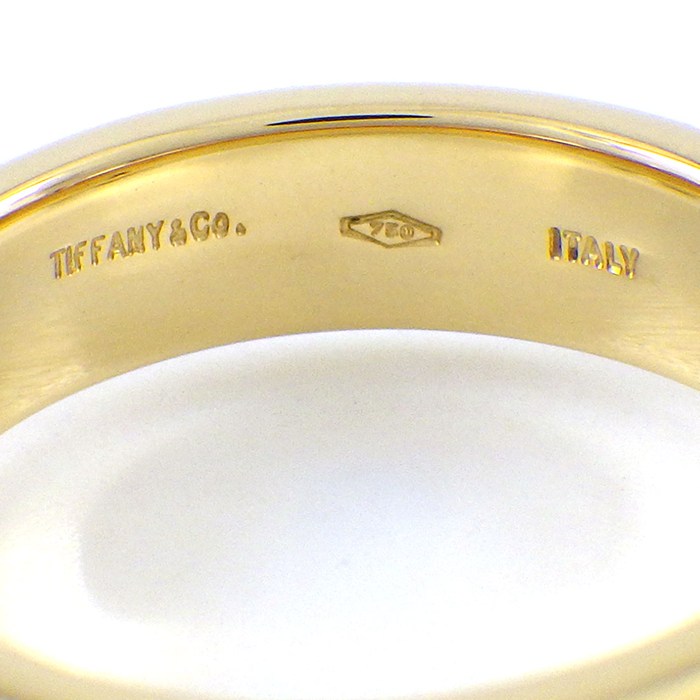 ティファニー Tiffany & Co. リング シグネチャー X クロス 2ポイント ダイヤモンド K18YG K18WG 9号 【中古】