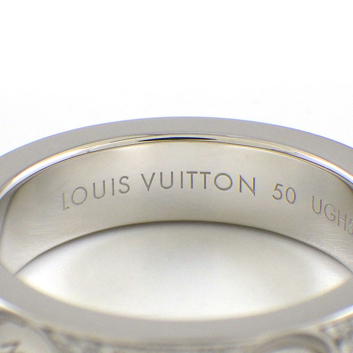 ルイ・ヴィトン LOUIS VUITTON リング プティットバーグ アンプラント パヴェ フル ダイヤモンド K18WG 10.5号 / #50 【中古】