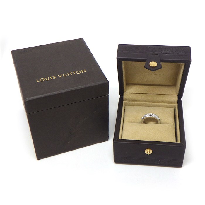 ルイ・ヴィトン LOUIS VUITTON リング プティットバーグ アンプラント パヴェ フル ダイヤモンド K18WG 10.5号 / #50 【中古】