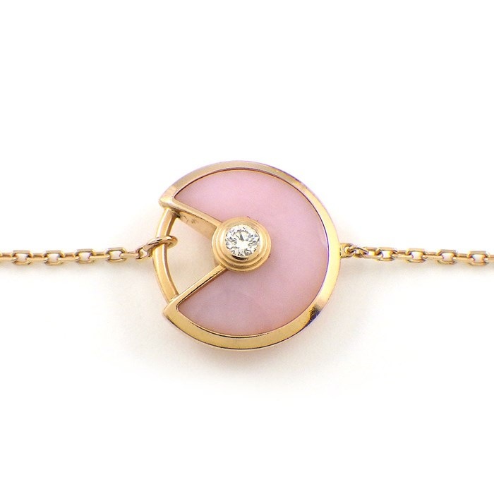 カルティエ Cartier ブレスレット アミュレット ドゥ XS ピンク オパール 1ポイント ダイヤモンド K18PG 【中古】