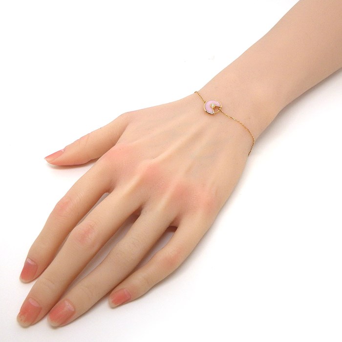 カルティエ Cartier ブレスレット アミュレット ドゥ XS ピンク オパール 1ポイント ダイヤモンド K18PG 【中古】