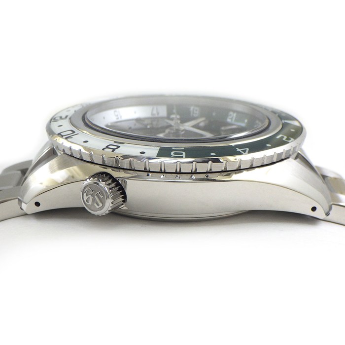 グランドセイコー Grand Seiko 腕時計 スポーツコレクション SBGE295/9R66-0BK0 マスターショップ限定 グリーン文字盤 デイト 回転ベゼル GMT SS スプリングドライブ 【中古】