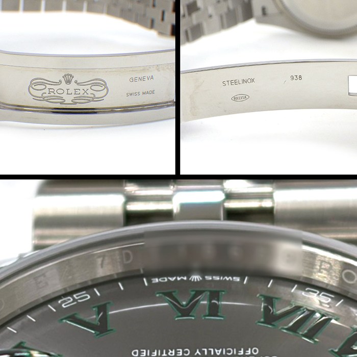 ロレックス Rolex 腕時計 デイトジャスト 126234 ランダムシリアル ルーレット刻印 スレート文字盤 ローマンインデックス デイト 夜光針/インデックス K18WG SS 自動巻き 【箱・保付き】 【中古】