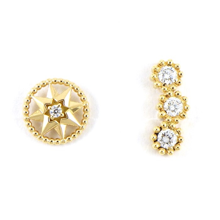 Dior ダイヤモンド風 ピアス 付属ケース付き