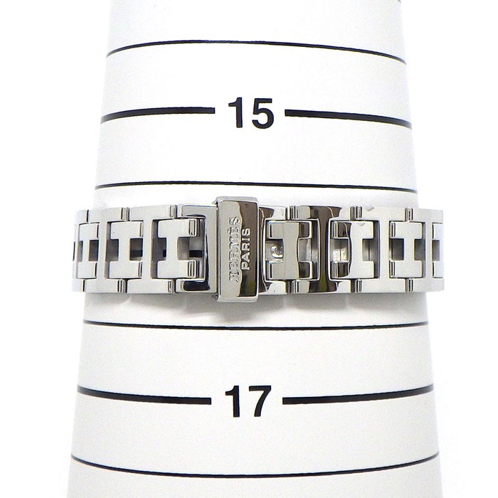 エルメス HERMES 腕時計 クリッパー CL4.210 ピンクシェル文字盤 デイト SS クオーツアナログ 【中古】