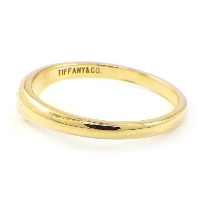 ■ティファニー■K18PG■4.5号■通称【カーブド】■美品 ティファニー Tiffany & Co. リング カーブド バンド 1ポイント