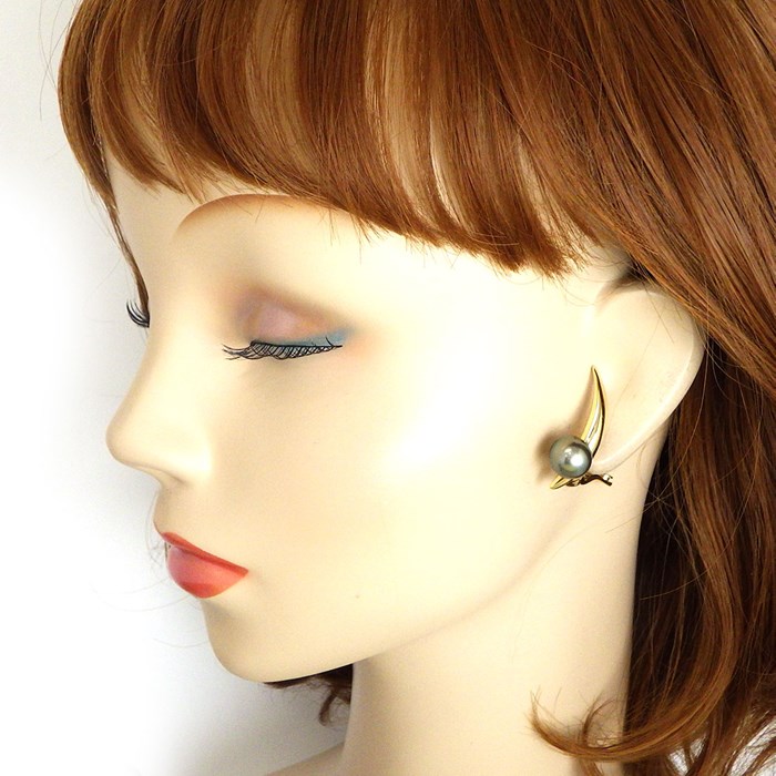田崎真珠ピアス タサキ 田崎真珠 TASAKI ピアス ネペンテス ウツボカズラ レア