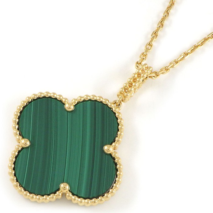ヴァンクリーフ&アーペル Van Cleef & Arpels ロングネックレス マジックアルハンブラ VCARO9VA00 マラカイト K18YG 【中古】