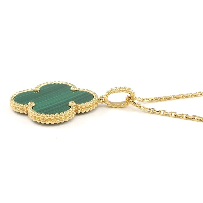 ヴァンクリーフ&アーペル Van Cleef & Arpels ロングネックレス マジックアルハンブラ VCARO9VA00 マラカイト K18YG 【中古】