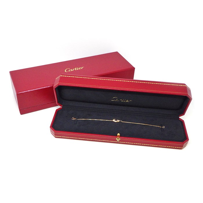 カルティエ Cartier ブレスレット パンテール ドゥ カルティエ パンサーモチーフ オニキス 2ポイント ツァボライト グリーンガーネット K18PG 【中古】