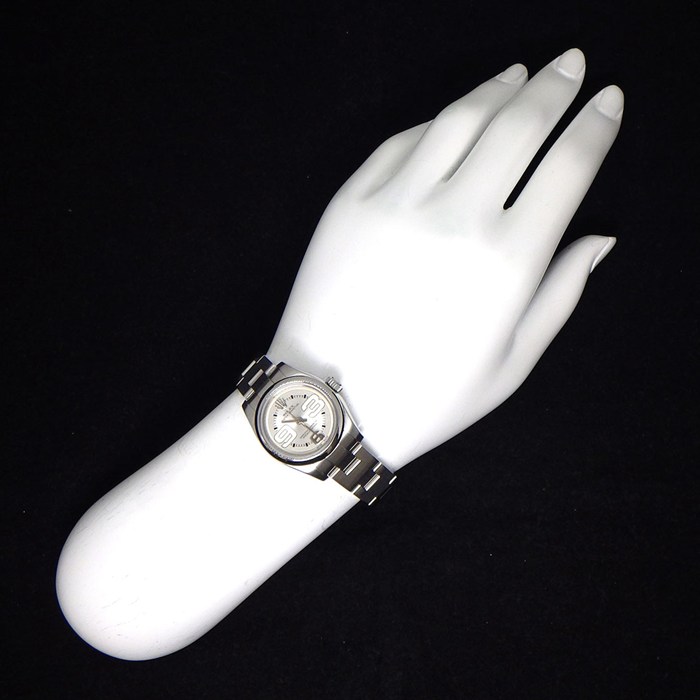 ロレックス Rolex 腕時計 オイスター パーペチュアル 176200 V番 2009年製 ルーレット刻印 シルバー文字盤 SS 自動巻き 【中古】