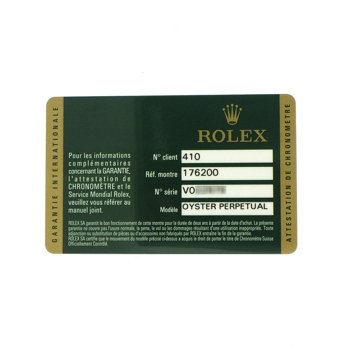 ロレックス Rolex 腕時計 オイスター パーペチュアル 176200 V番 2009年製 ルーレット刻印 シルバー文字盤 SS 自動巻き 【中古】