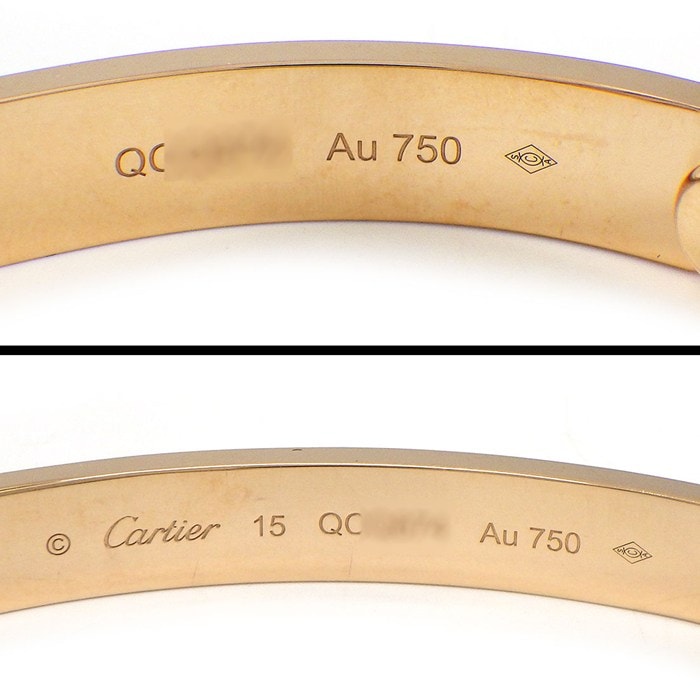カルティエ Cartier ブレスレット ラブ クラシックモデル B6067415 現行 K18PG / #15 【箱・保付き】 【中古】