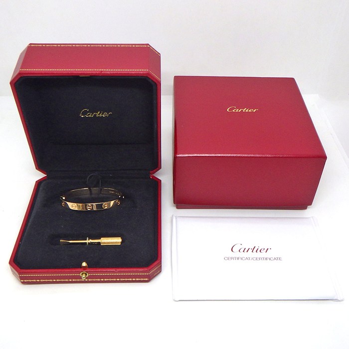 カルティエ Cartier ブレスレット ラブ クラシックモデル B6067415 現行 K18PG / #15 【箱・保付き】 【中古】
