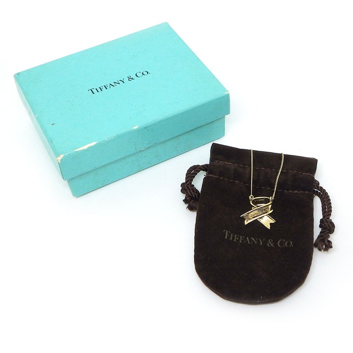 ティファニー Tiffany & Co. ネックレス リボンモチーフ K18YG 【中古】