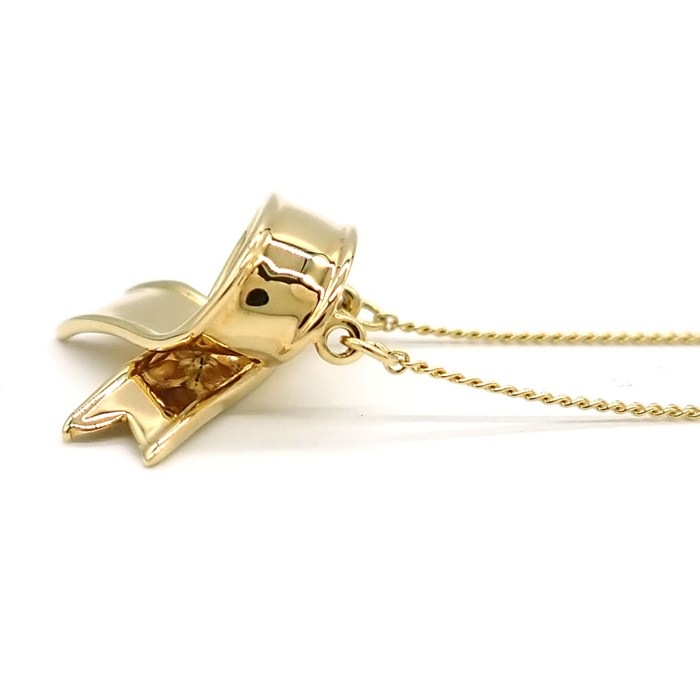 ティファニー Tiffany & Co. ネックレス リボンモチーフ K18YG 【中古】