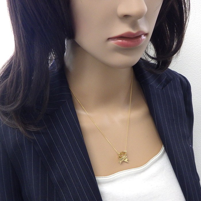 ティファニー Tiffany & Co. ネックレス リボンモチーフ K18YG 【中古】