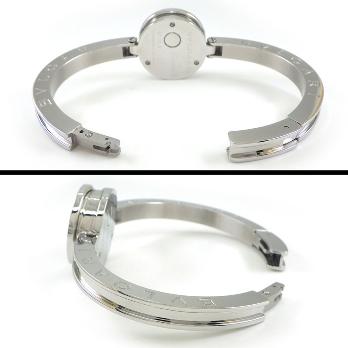 ブルガリ BVLGARI 腕時計 B-zero1 ビーゼロワン BZ22S ダブルハート バングル シルバー文字盤 SS クオーツアナログ 【箱・保付き】 【中古】