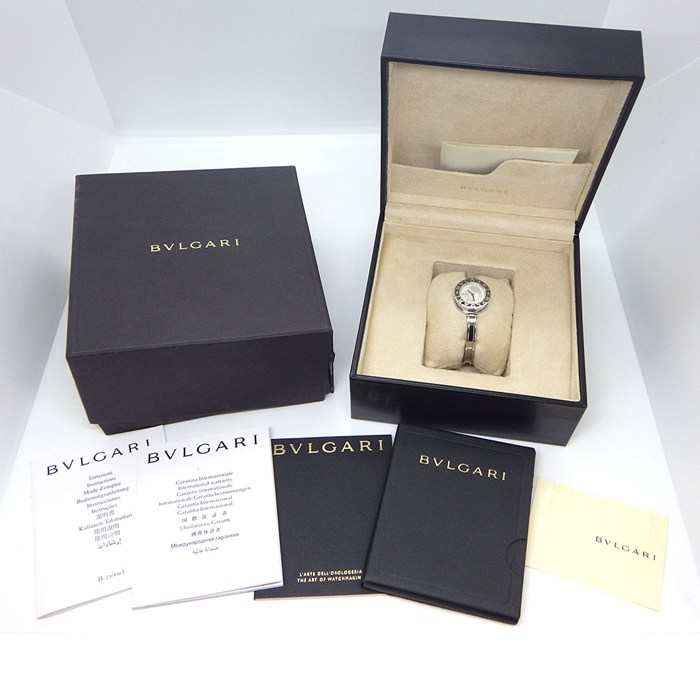 ブルガリ BVLGARI 腕時計 B-zero1 ビーゼロワン BZ22S ダブルハート バングル シルバー文字盤 SS クオーツアナログ 【箱・保付き】 【中古】