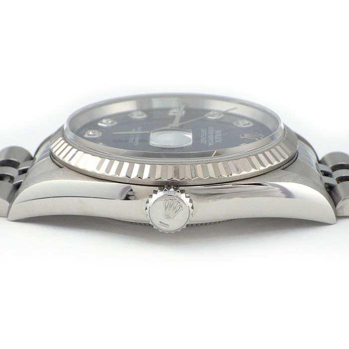 ロレックス Rolex 腕時計 デイトジャスト 16234G W番 1994-1995年製 10ポイント ダイヤインデックス サンレイ ブルー文字盤 K18WG SS 自動巻き 【中古】