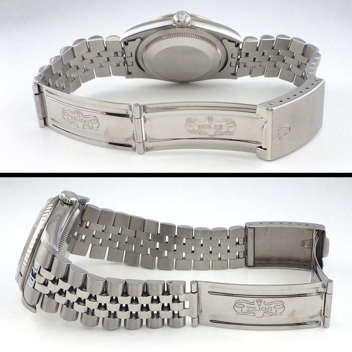 ロレックス Rolex 腕時計 デイトジャスト 16234G W番 1994-1995年製 10ポイント ダイヤインデックス サンレイ ブルー文字盤 K18WG SS 自動巻き 【中古】