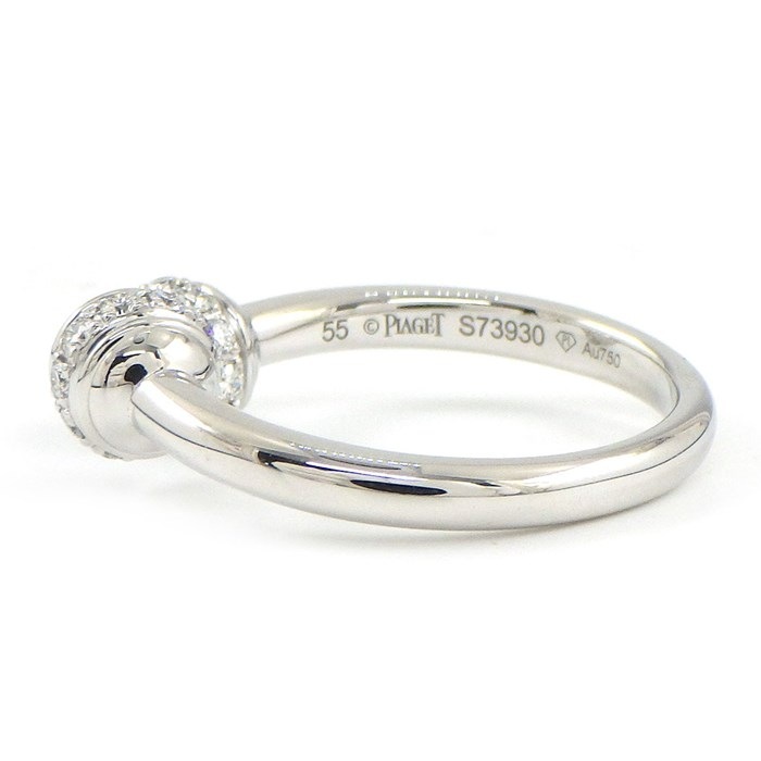 ピアジェ PIAGET リング ポセション G34P5F00 ボール 回転 パヴェ 58ポイント ダイヤモンド 0.34ct K18WG 15号 / #55 【箱・保付き】 【中古】