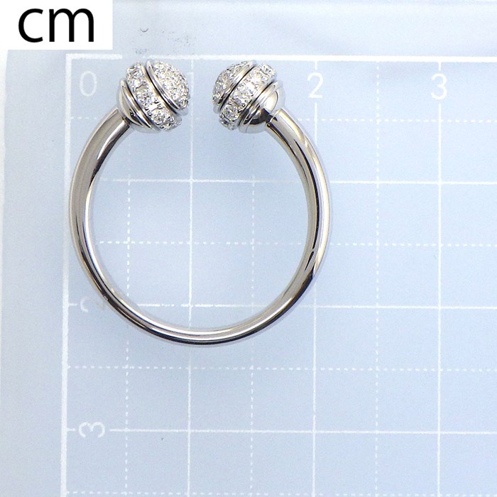 ピアジェ PIAGET リング ポセション G34P5F00 ボール 回転 パヴェ 58ポイント ダイヤモンド 0.34ct K18WG 15号 / #55 【箱・保付き】 【中古】